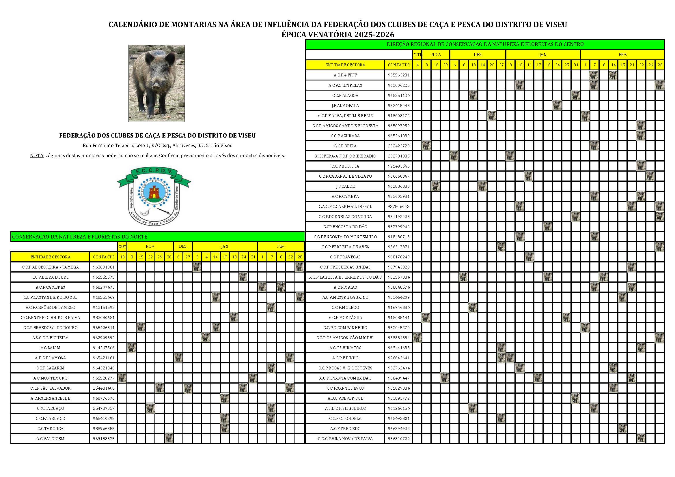 calendario montarias 2025 2026 1ª VERSAO Pagina 1
